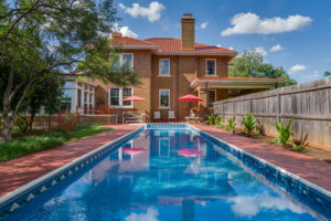 Real estate photo of a pool in Wichita Falls, TX, shot for local agent for a listing.