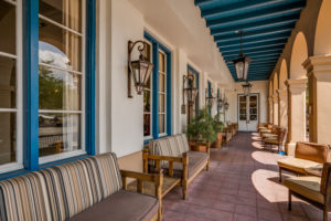 The patio at Hotel St. Francis • Santa Fe, New Mexico