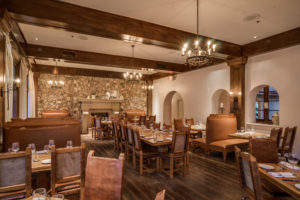 Dining room at Market Steer Steakhouse located inside the Hotel St. Francis
