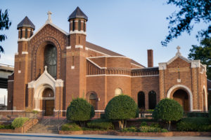 Commercial photo shot for local architecture firm of the exterior of Sacred Heart Catholic Church