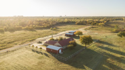 Aerial image of a ranch house in Wichita Falls, TX