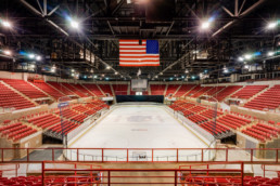 Commercial photograph of the inside of Kay Yeager Coliseum in Wichita Falls, TX • Commercial Photographer