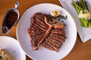 Food photograph of a porterhouse steak at Market Steer Steakhouse in Santa Fe, NM
