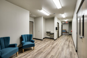 Hallway at One Life Church - Commercial portfolio image for local construction company in Wichita Falls, TX