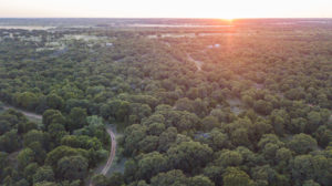 Drone Aerial image of a ranch property in Graham, TX