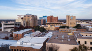 Aerial photograph of downtown Wichita Falls, TX